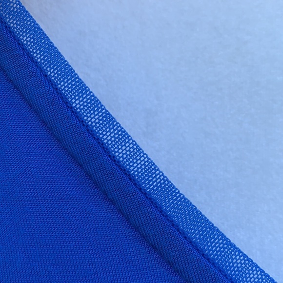 Soft Surroundings Blue Floral Mesh Sleeve Tunic Top Sz 1X - Picture 3 of 11